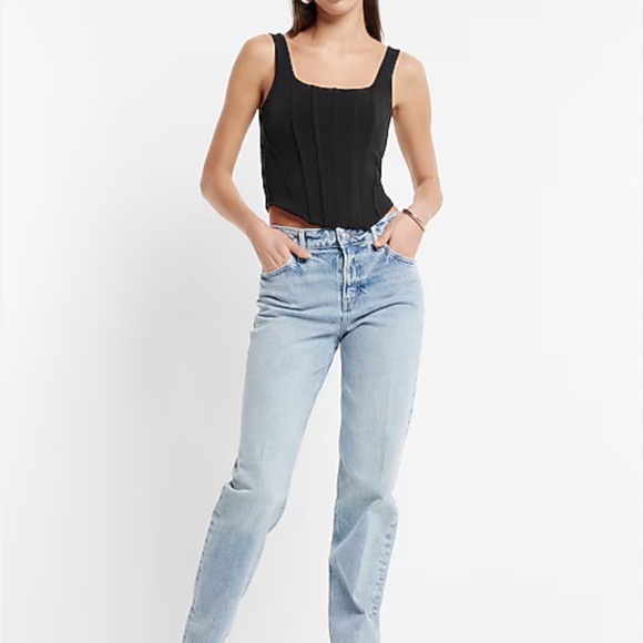 Express Black Women's Corset Top - Picture 3 of 9